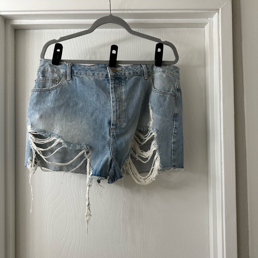 Distressed Jean Shorts